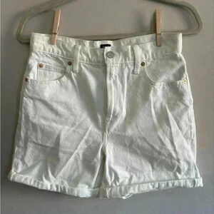GAP White Denim Mom Shorts